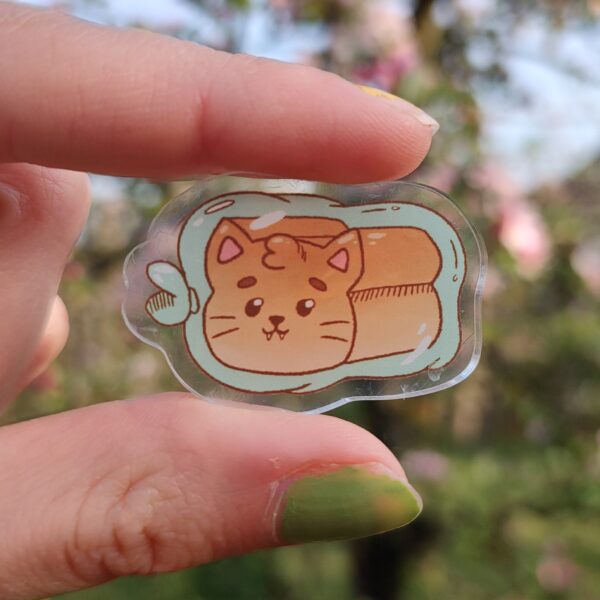 Breadcat Acrylic Pin