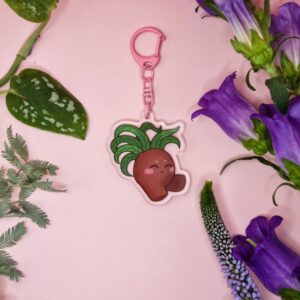 Sitting Sprout Keychain