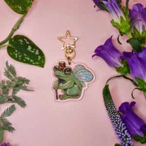 Tophat Frog Acrylic Keychain