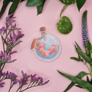 Axolotl Bottl Sticker