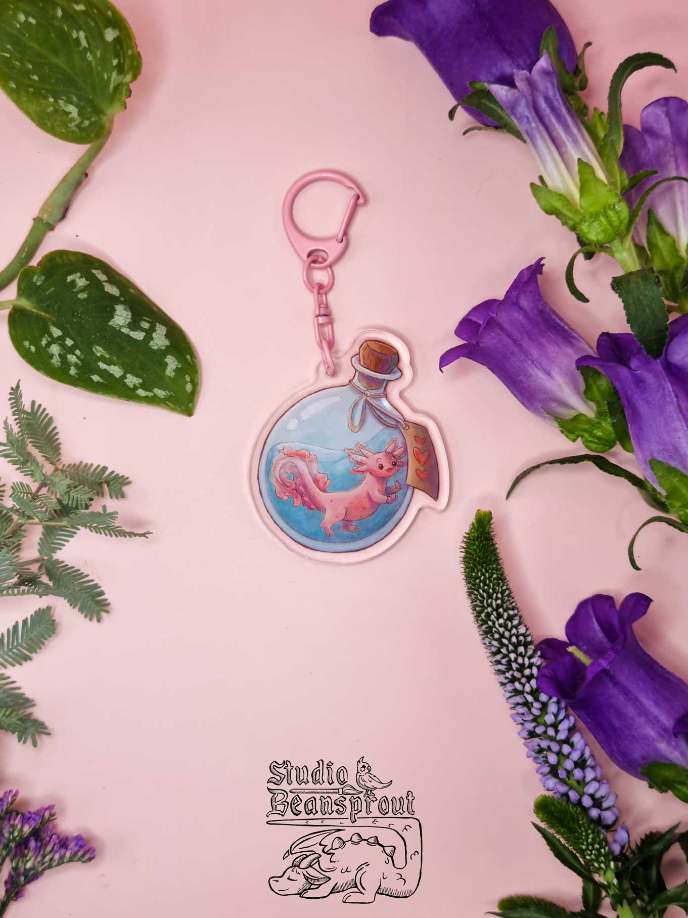 Axolotl Bottl Keychain - Image 2