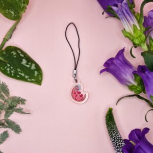 Pink Dino Phone Charm